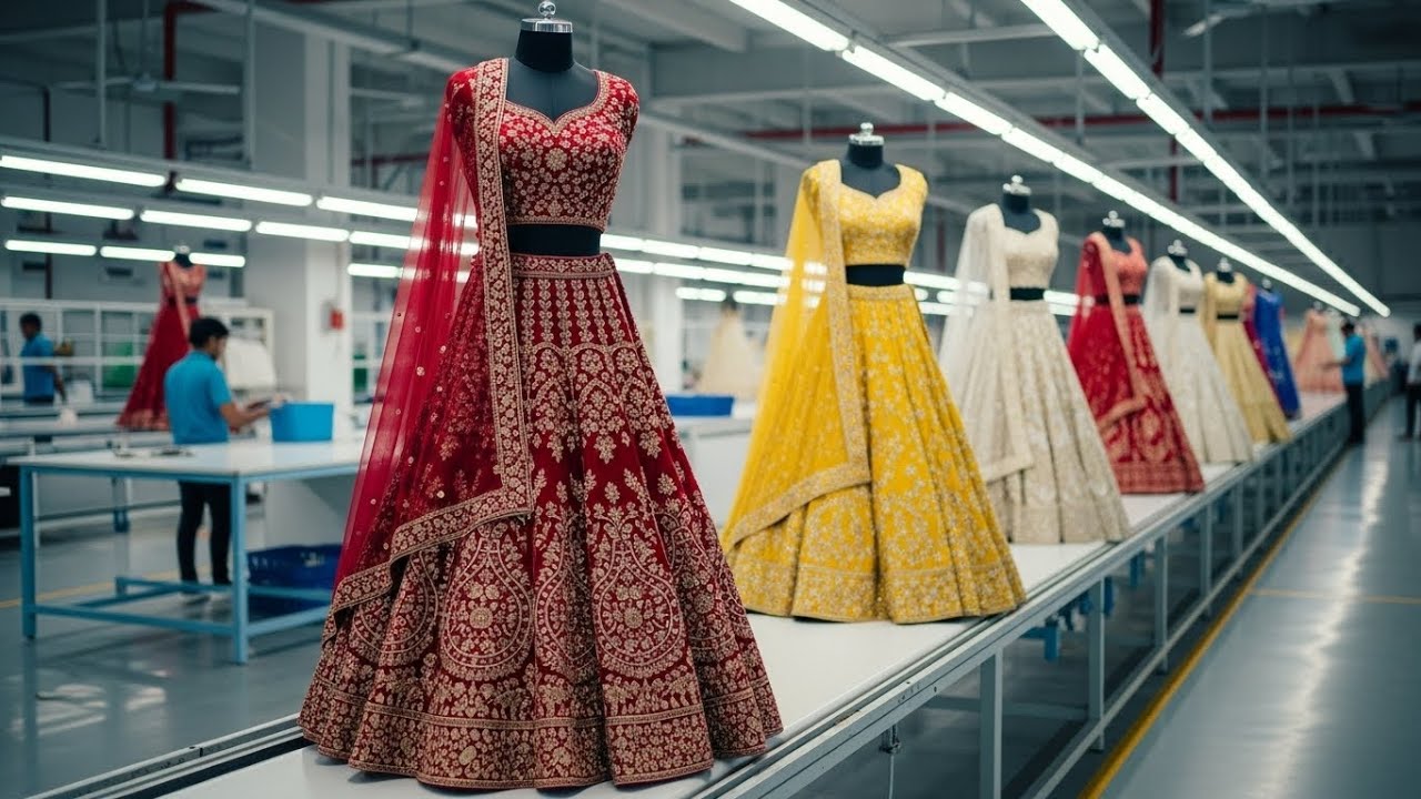 How Bridal Dresses & Frocks Are Made | Full Factory Process