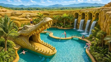 365 Days To Build A Giant $1 Million Crocodile House With An Underground Pool Using Primitive Tools