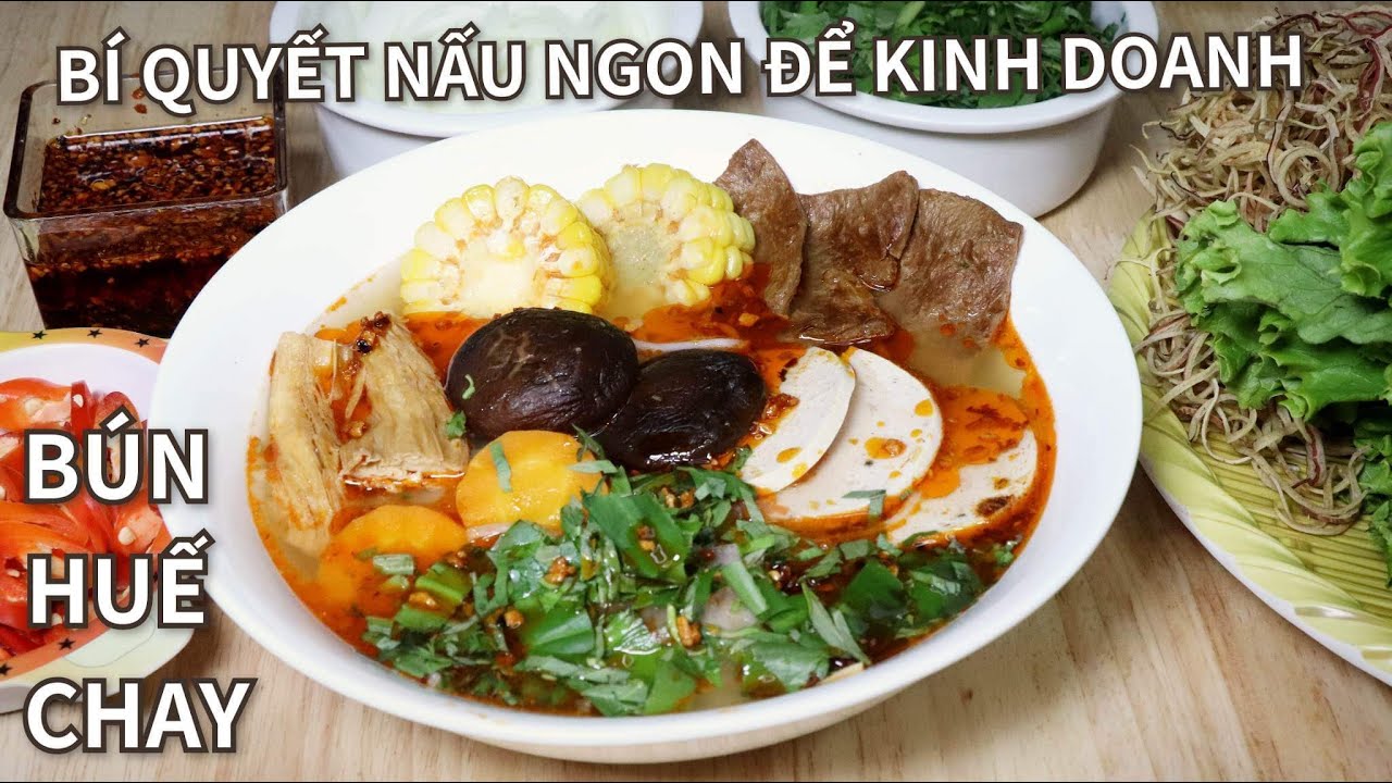 Hướng dẫn Cách nấu bún bò giò heo – Bún Huế Chay -Cách nấu kinh doanh – Nước lèo thơm ngon đậm đà rất ngon.