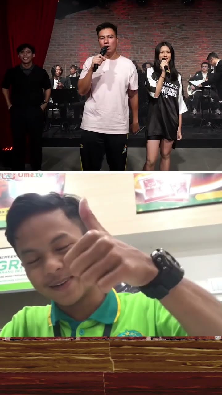 Jaga kasir sambil live.. Pembeli nomer satu, Baim Wong skip dulu #happyorchestra