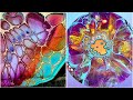 (87) Acrylic Pouring Copper & Silver CA/Bloom Technique/ColourArte/Sheleeart/Fluid Art/フルイドアート