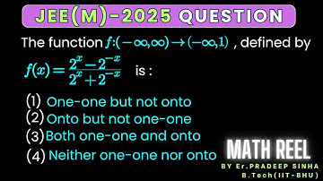 JEE(Main)-2025 Question | Function | Solution by Er. Pradeep Sinha (B.Tech. IIT-BHU)