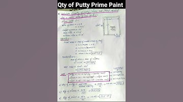 How to #Calculate the #Quantity of #Putty #Primer and #Paint | #Shorts #Construction #Civil