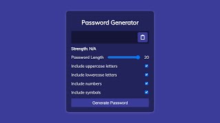 How to Build a Password Generator with Strength Indicator and Dynamic Colors #js  #webdevelopment