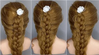 New braided hairstyle - easy and attractive hairstyle - quick daily hairstyles