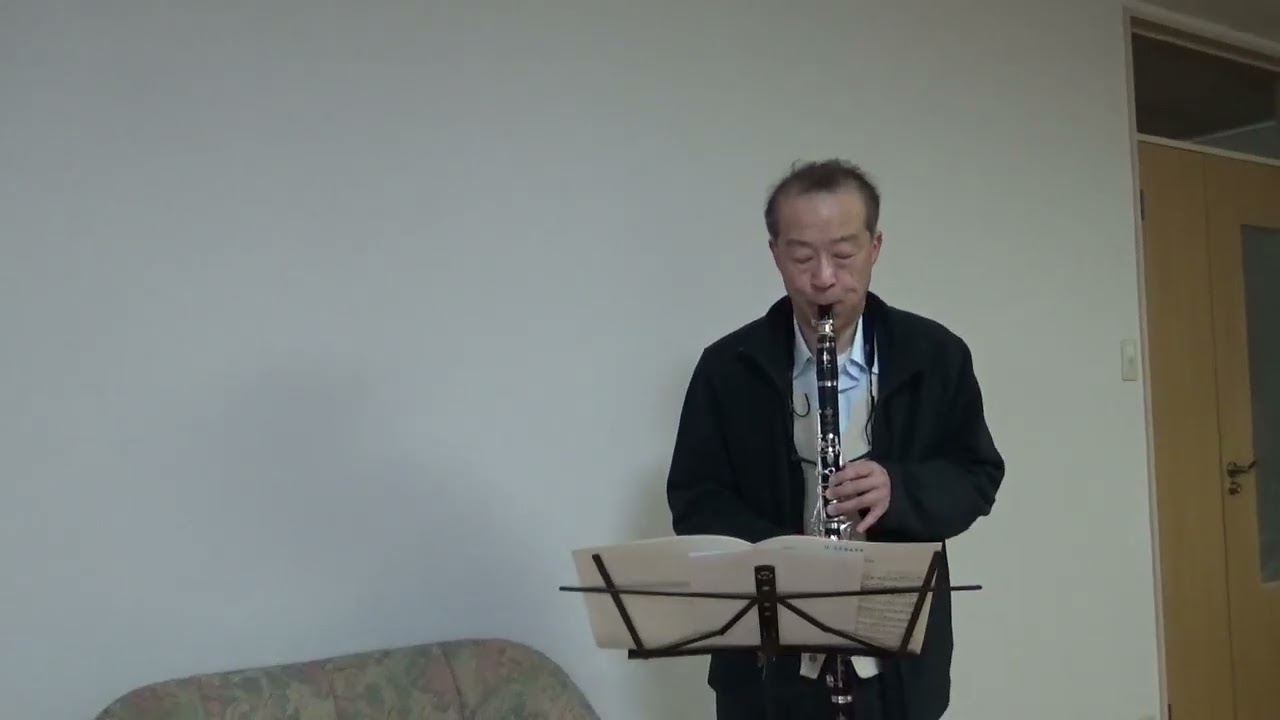 練習動画 Max Reger: clarinet sonata No.2 Op. 49-2, 2nd mov.