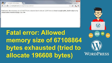 Fatal error: Allowed memory size of 67108864 bytes exhausted
