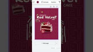✨Watch This Stunning Red Velvet Poster | Canva Design With Blur Effect 🍰#shorts #canvatutorial#canva