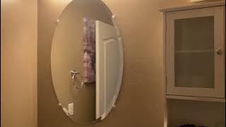 USHOWER 20'x28' Frameless Oval Wall Mirror Review, Nice Quality Beveled Mirror! Beautiful!