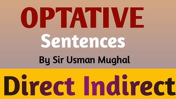 Optative Sentences (Direct Indirect)