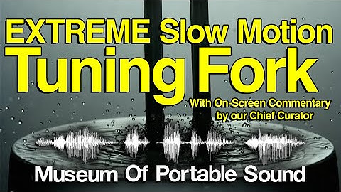 EXTREME Slow Motion Tuning Fork - With On-Screen Commentary From Our Chief Curator