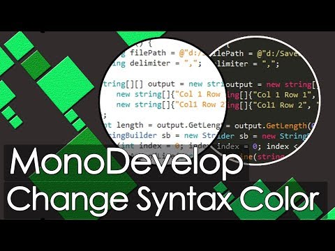 how to change syntax highlighting color scheme of MonoDevelop.
