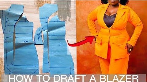 HOW TO DRAFT A BLAZER JACKET || NOTCHED COLLAR EASY PATTERN DRAFTING TUTORIAL #beginnerfriendly
