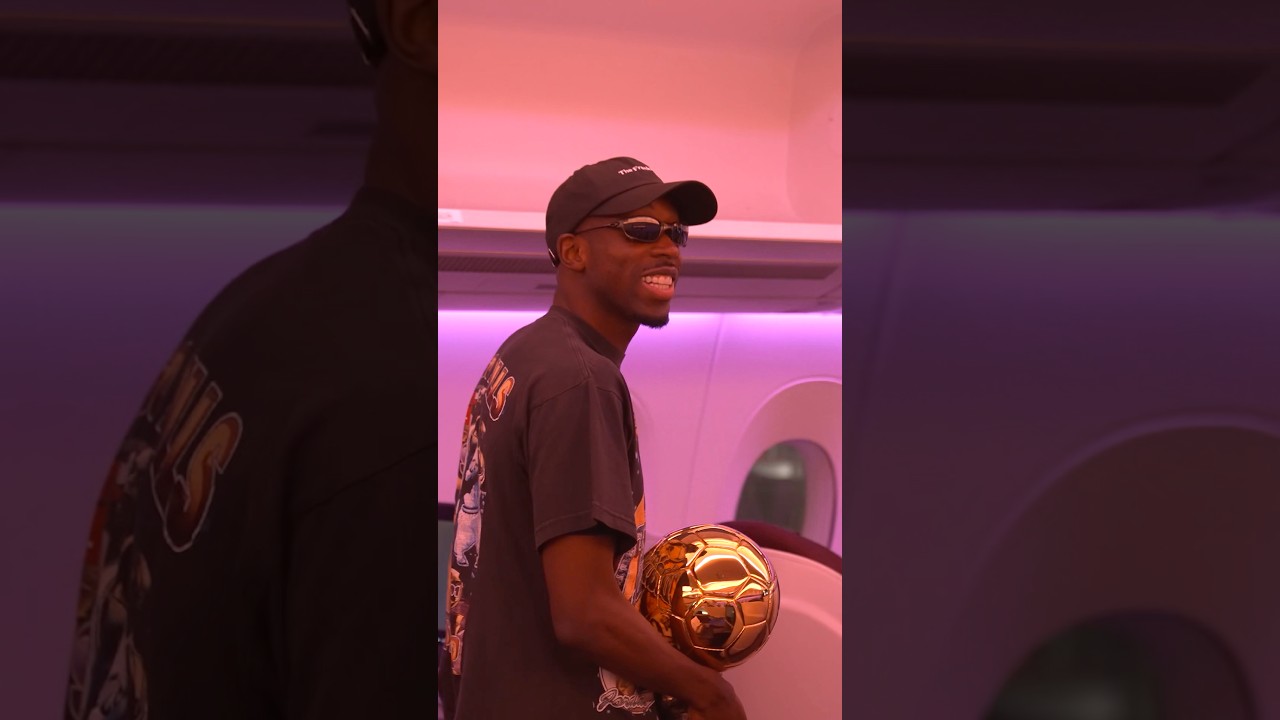 Earlier this week, Ousmane Dembélé took off on a golden journey to Doha with Qatar Airways 🌕✈️