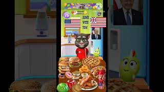 talking tom mukbang, USA Food, Burgers, apple pies, Donut, smores, jell-o, Roast turkey, episode 208