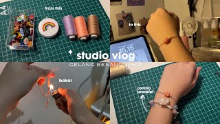 studio vlog ( gelang benang jahit ) 🪷🫧