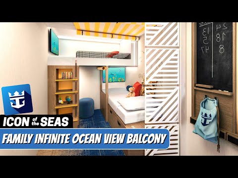 Icon Of The Seas | Infinite Family Ocean View Stateroom Walkthrough Tour | Royal Caribbean 2024 | 4K