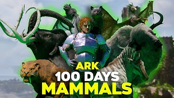 I Spent 100 Days Only Using Mammals In Ark