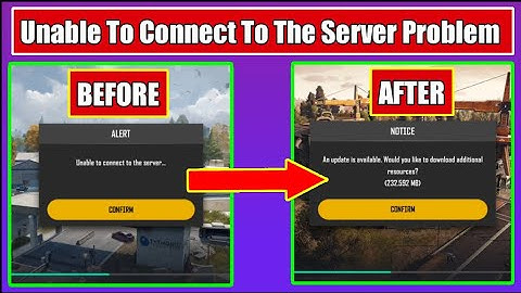 Unable To Connect To The Server Problem Solve | How To Install Pubg New State