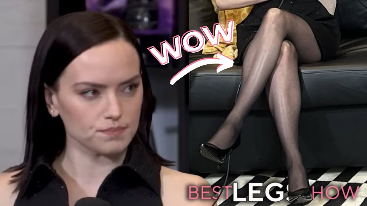 Daisy Ridley’s Perfect Crossed Legs in Pantyhose | Stunning Look While Discussing Star Wars Sequel