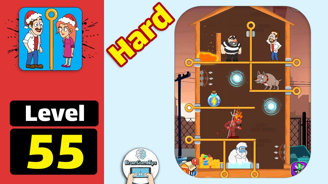 Home Pin: Pull The Pin Puzzle - Hard Level 55 Walkthrough