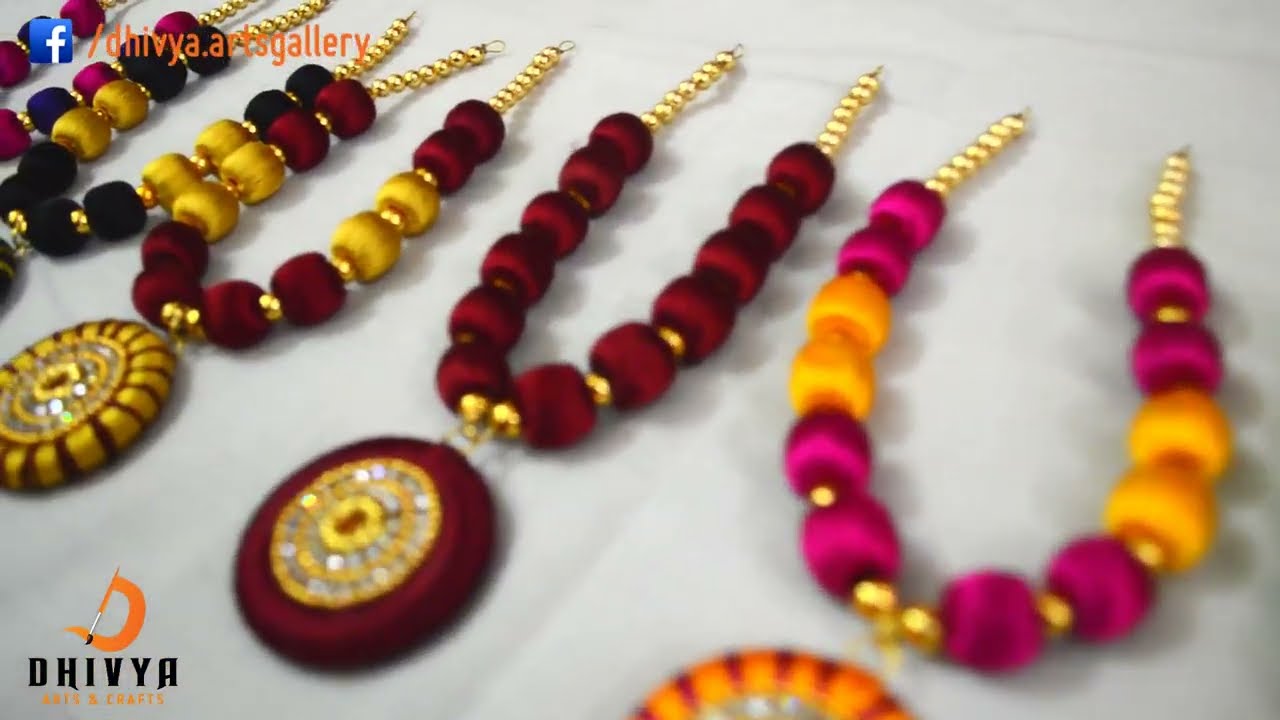 how to make Silk Thread necklace at Home