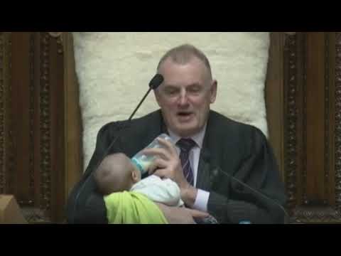 New Zealand's Speaker feeds baby during parliament debate