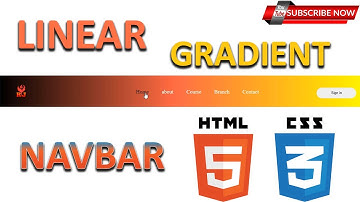 linear Gradient Navbar/ Using HTML & CSS
