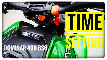 Dominar 400 BS6 Time setting | set time detail | use of M and S button | how to set time in Dominar