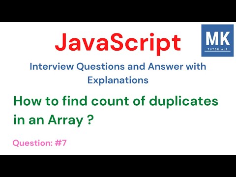 Find the count of duplicates in an array [🔥😊🔥] ? | JavaScript Interview Questions - #7 | #javascript