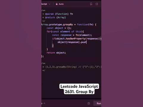 Javascript Group By | Leetcode 2631 #coding #shorts #javascript # ...