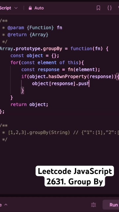 Javascript Group By | Leetcode 2631 #coding #shorts #javascript # ...