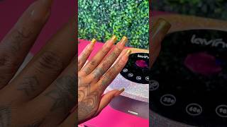 Gold metallic nails using BTArtbox square French tip nails 🔥