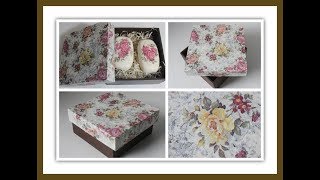 Efecto mármol con bolsa plástica y decoupage - Caja y jabones decorados - DIY