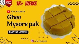 Ghee Mysore Pak - Indian Sweet Recipes | ARK Recipes #mysorepak #gheemysorepak  #arkrecipes