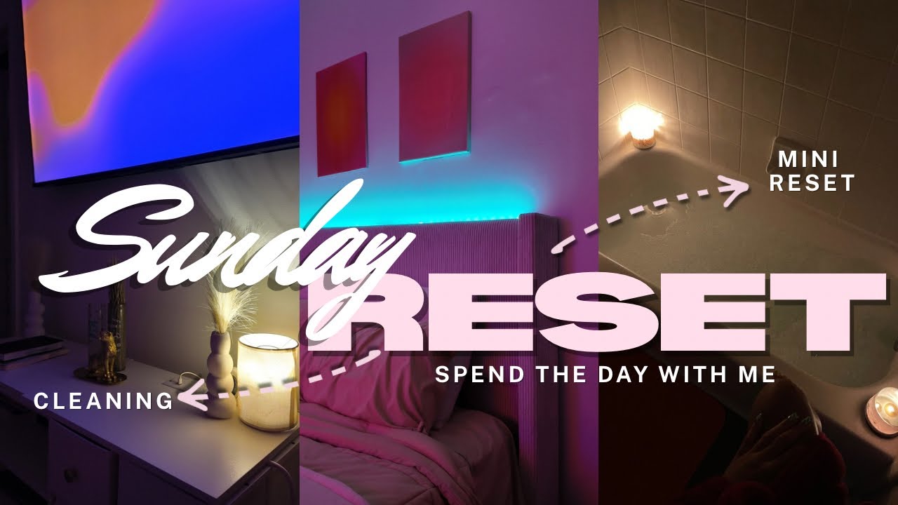 SUNDAY RESET🧖🏼‍♀️🤍 || cleaning, mini reset + journaling 