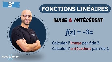 FONCTIONS LINÉAIRES - Image & Antécédent 3ᵉ