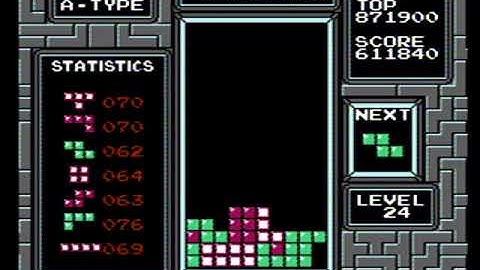 NES Tetris :: Level 29 Tetris!