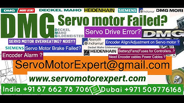 DMG Deckel Maho Siemens Indramat  servo motor encoder problems , servo drive failure aram causes