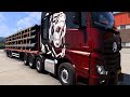 Actros giga space - Narrow Roads - ETS - POV - Steering Wheel Gameplay