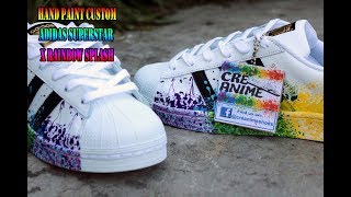 adidas rainbow splatter shoes