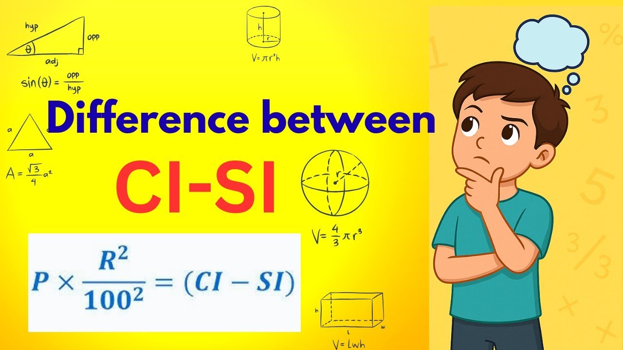 Find Difference Between Compound Interest and Simple Interest with Trick |