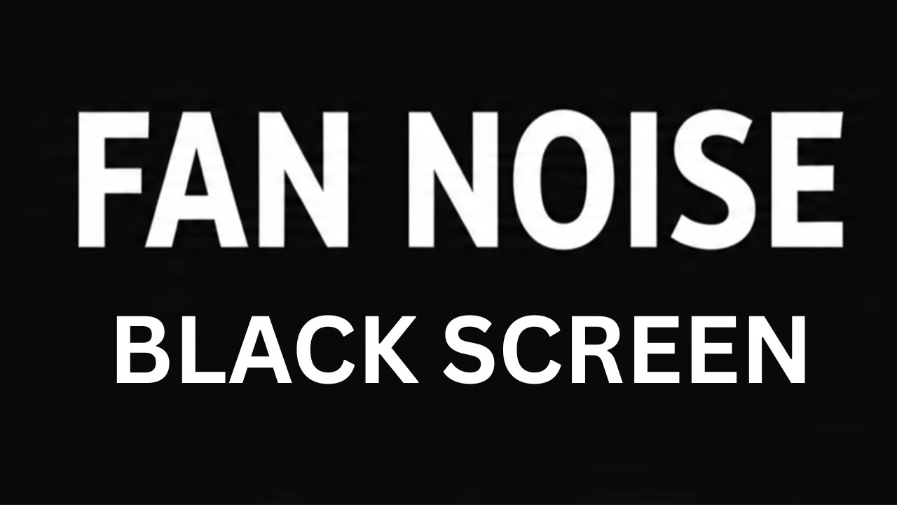 Fan Noise for Deep Sleep 🌙 Black Screen | No Music | Calm Night Sound | 6 Hours