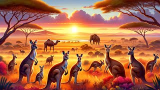 Wild Kangaroo Family Simulator - Animal Games | Wild Animals Games | Kangaroo Vs Deer Games