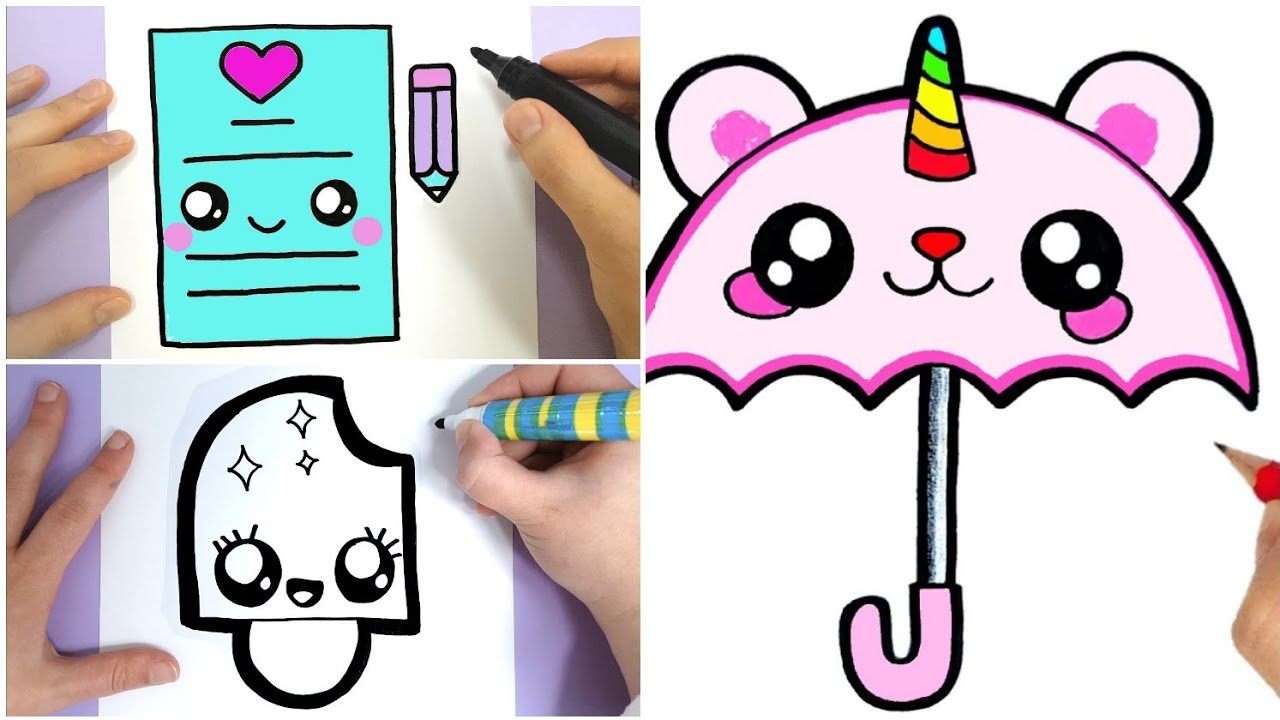 #Cute #drawings #forbegnners 4 EASY and CUTE Drawings for BEGINNERS