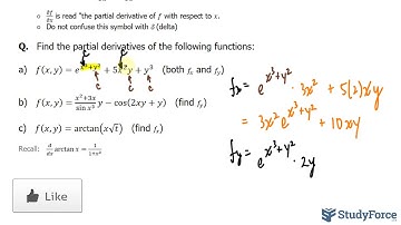 📚 How to find the partial derivative of a function (Part 1)