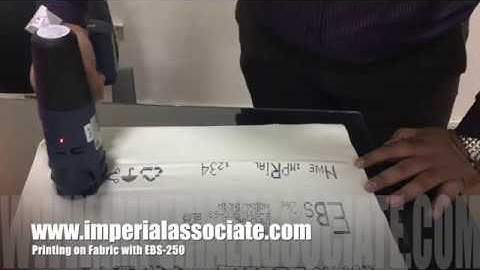 Printing on Fabric with EBS 250 Handjet Printer