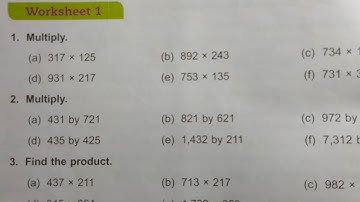 DAV Class 4 unit 3 worksheet 1 ।। Math class 4 chapter 3 worksheet 1 dav public school
