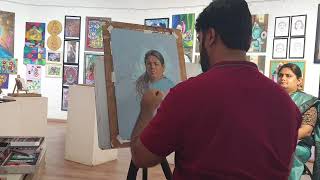 Soft Pastel Demo by Artist Nishikant Ramesh Palande  at Bombay Art Society screenshot 3