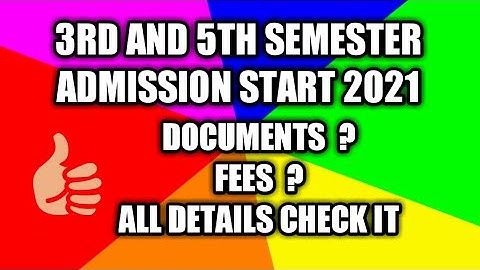 jammu university 3rd and 5th semester admission start |3rd and 5th semester admission documents.